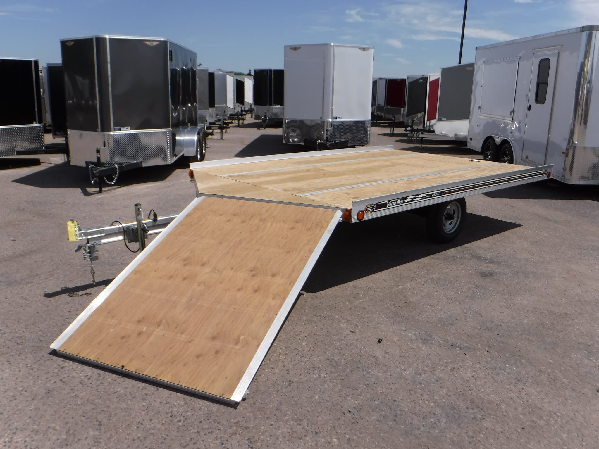 Snowmobile 2021 FLOE 12' Drive On/Off Snowmobile Trailer TrailersUSA