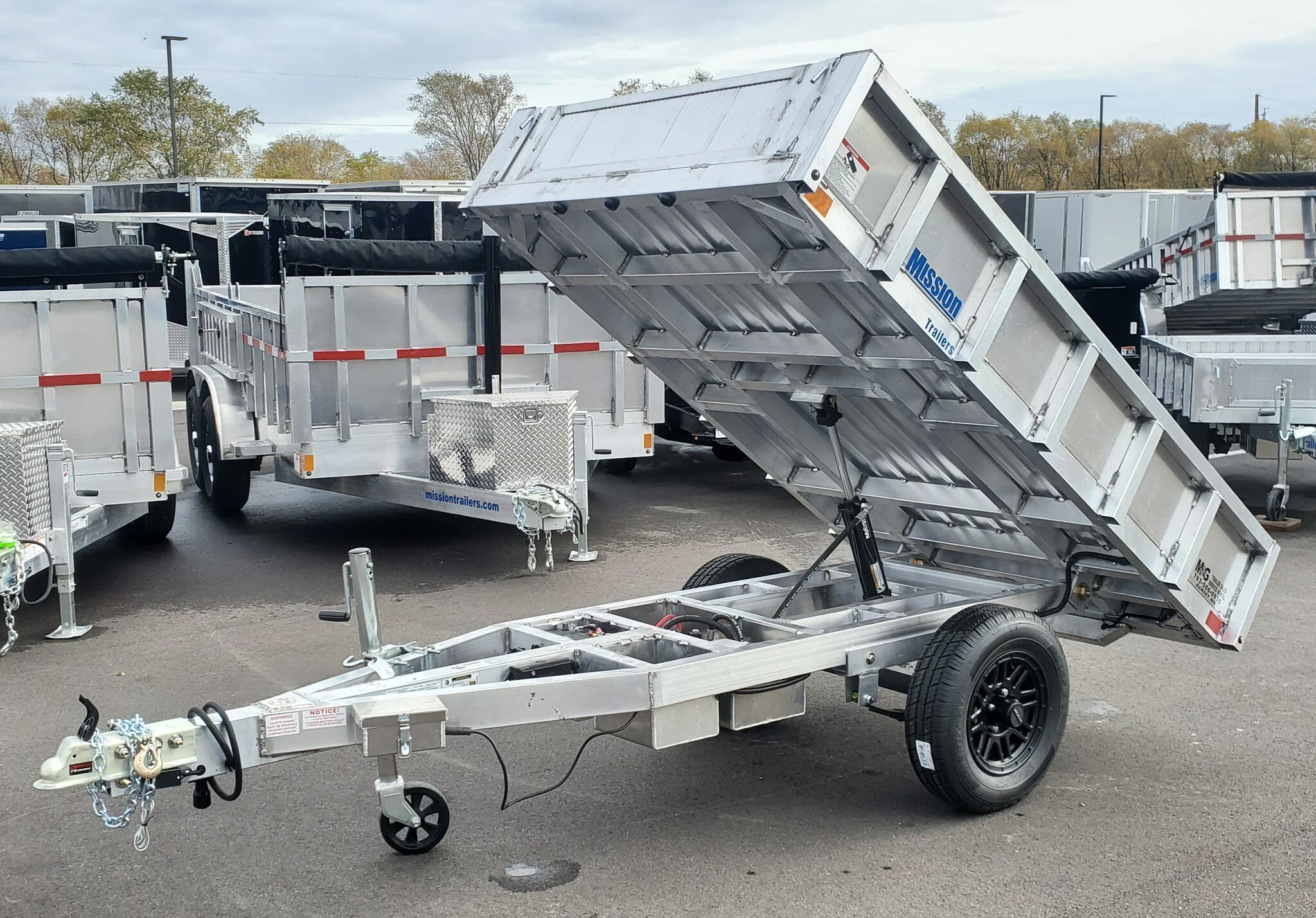 2021 Mission Trailers 4.5x8 Aluminum 2990 GVWR Dump Trailer | #015343 ...