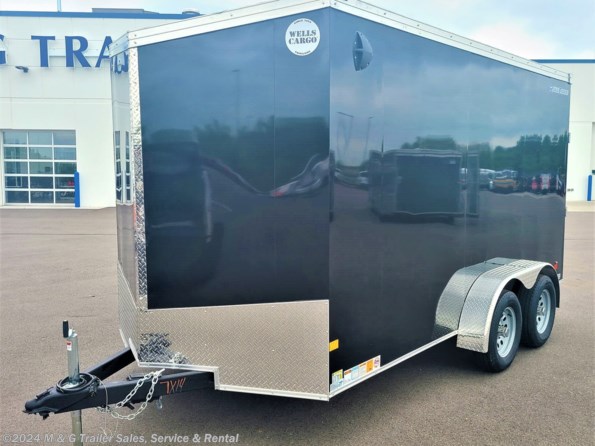 2022 Wells Cargo Road Force 7x14 TA Cargo Trailer - BLACK available in Ramsey, MN