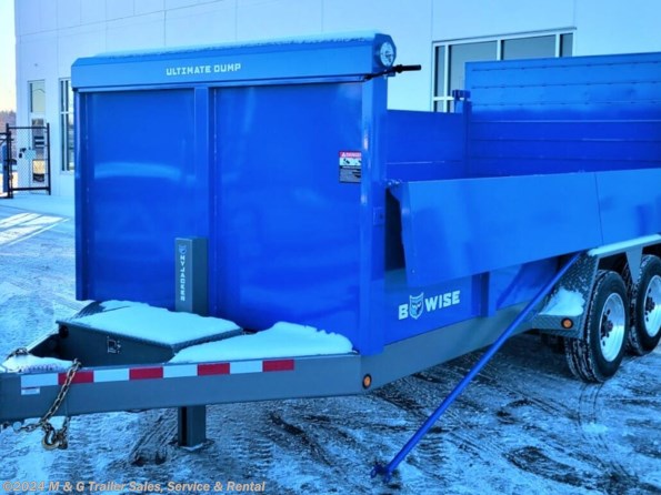 2022 BWISE 7X16 Ultimate Dump Trailer - Blue/Gray available in Ramsey, MN