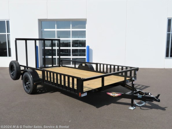 2022 H&H 82x12 Rail Side ATV/Utility Trailer - Black available in Ramsey, MN