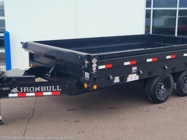 2022 IronBull 8'x14’ DeckOver Dump Trailer - Black - 14K - SOLAR available in Ramsey, MN