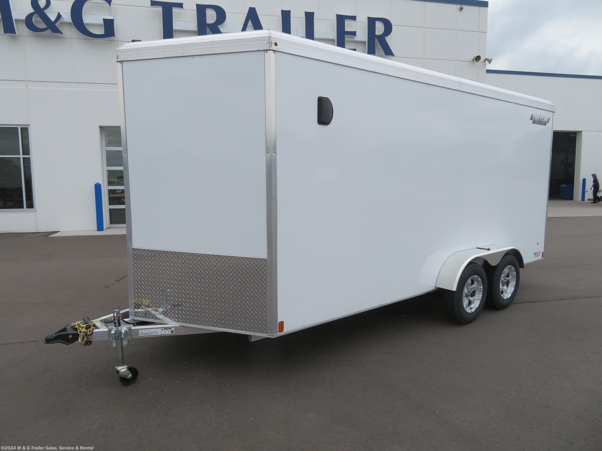2022 Triton Trailers Vault 7x16 Aluminum Cargo Trailer – WHITE - Stock #V78364