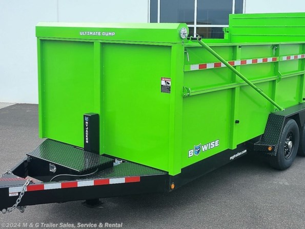 2023 BWISE 7X16 Ultimate Dump Trailer - 17.6K - GREEN available in Ramsey, MN