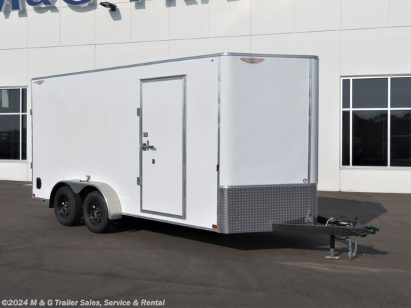 2023 H&H 7x16TA Enclosed 7' Int Cargo - White available in Ramsey, MN