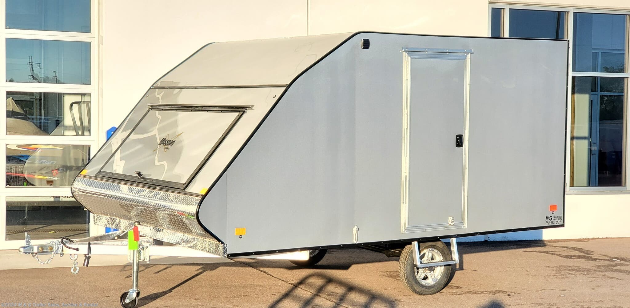 2023 Mission Trailers 8.5x12 Enclosed Deckover Snow Trailer - SILVER - Stock #024439