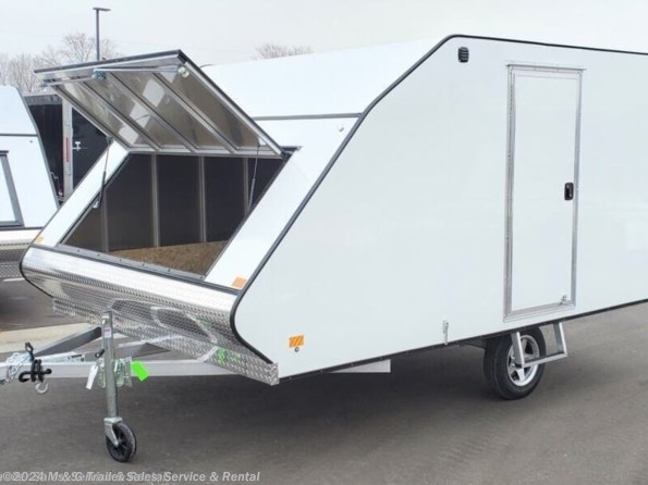2023 Mission Trailers 8.5x12 Enclosed Deckover Snow Trailer - WHITE available in Ramsey, MN