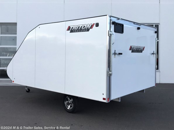 2024 Triton Trailers TC128 Enclosed Snowmobile Trailer - White available in Ramsey, MN