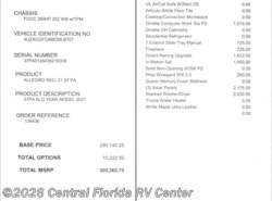 Used 2021 Tiffin Allegro Red 37PA available in Apopka, Florida