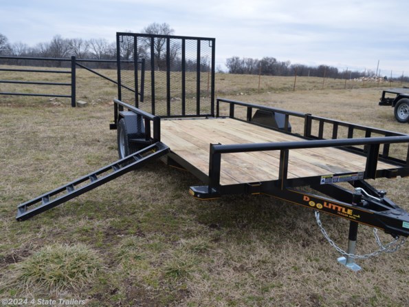 2022 Doolittle Pipetop 77x14 Utility Trailer with Side Ramps available in Fairland, OK