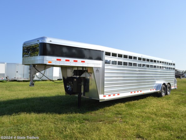 2024 4-Star 7X28X6'6 DELUXE STOCK TRAILER WITH WERM FLOORING available in Fairland, OK