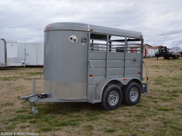 2024 W-W Trailer ALL AROUND 5x10X6'2" STOCK TRAILER 4' SOLID SIDES available in Fairland, OK