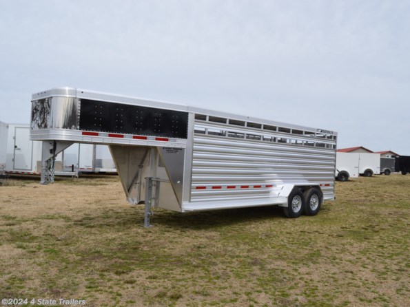 2024 Featherlite 6'7" X 20' X 6'6" STOCK TRAILER HAIL SALE! available in Fairland, OK