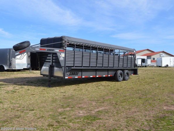 2024 Coose 6'8X24'X6'6 Ranch Hand Tarp Top Rubber Floor available in Fairland, OK