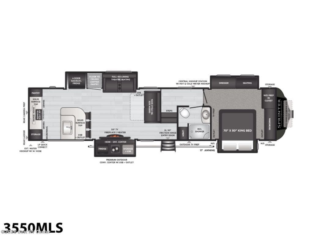 2021 Keystone Sprinter Limited 3550MLS