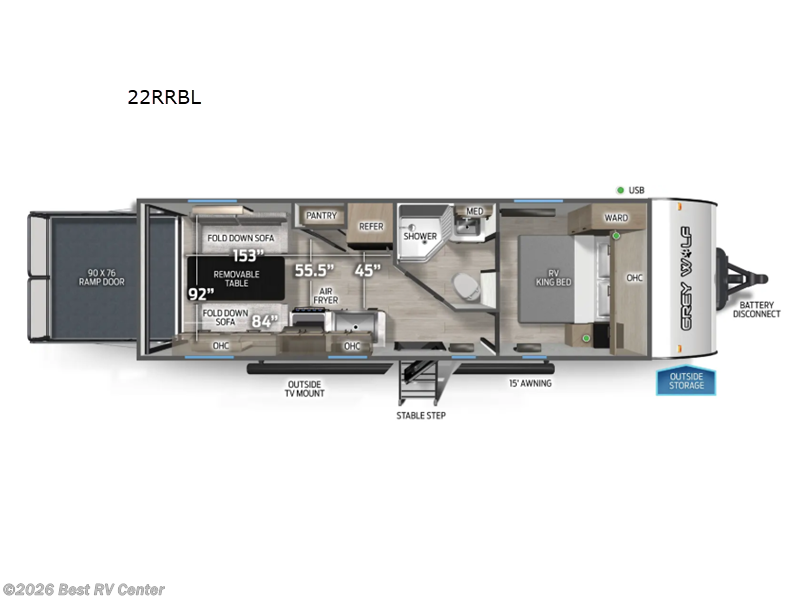New 2027 Forest River Cherokee Grey Wolf Black Label 22RRBL available in Turlock, California