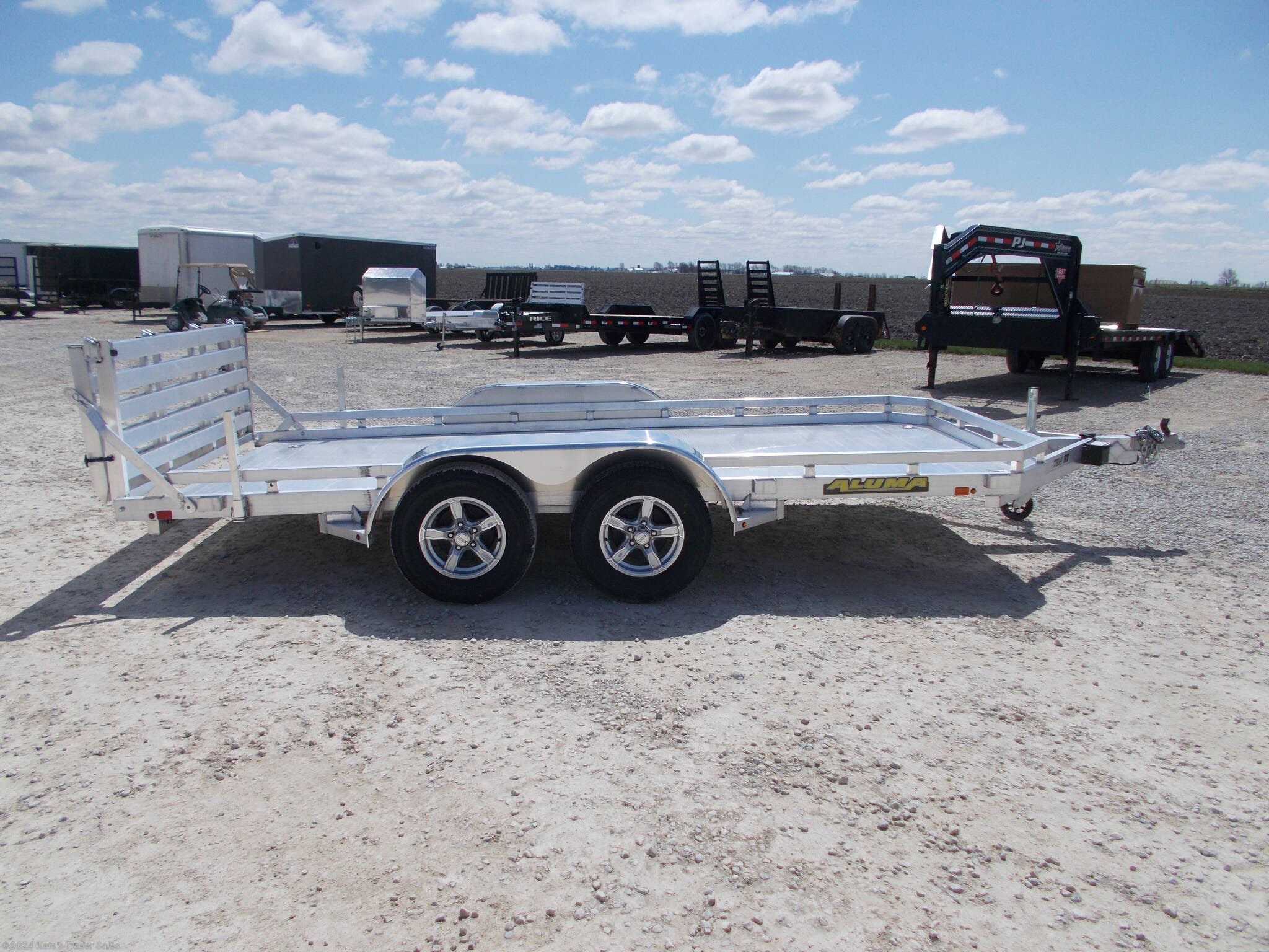 6x14 Utility Trailer for sale New Aluma 7814BT 14' Tandem Axle