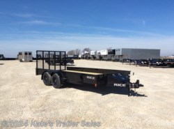 2023 Rice Trailers Ta Stealth 82X16 Solid Side Tandem Axle w Toolbox