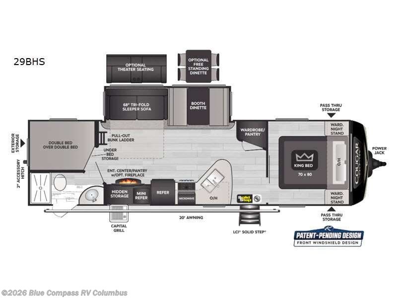 Used 2022  Keystone Cougar Half-Ton 29BHS by Keystone from Blue Compass RV Columbus in Delaware, OH