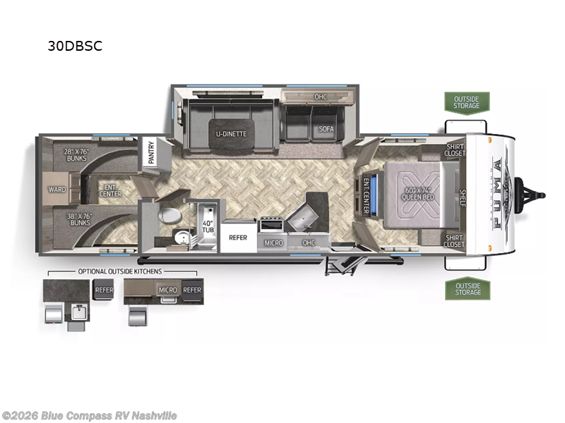 Used 2023 Palomino Puma XLE Lite 30DBSC available in Lebanon, Tennessee