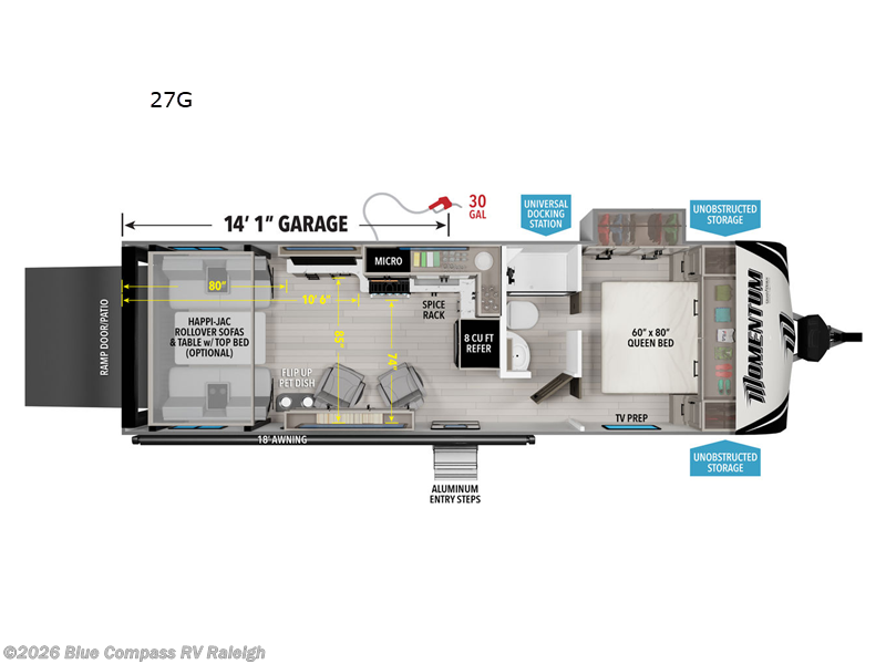 New 2026 Grand Design Momentum G-Class 27G available in Raleigh, North Carolina