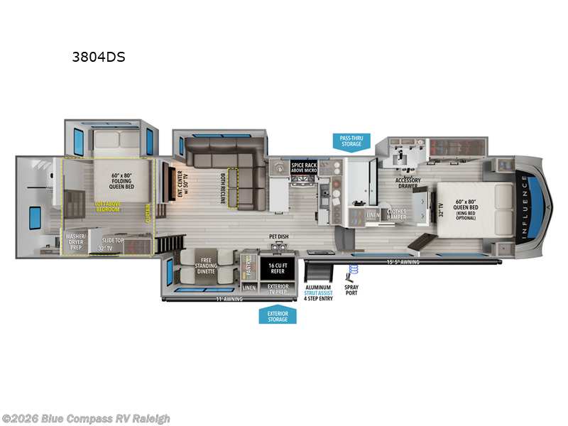New 2026 Grand Design Influence 3804DS available in Raleigh, North Carolina