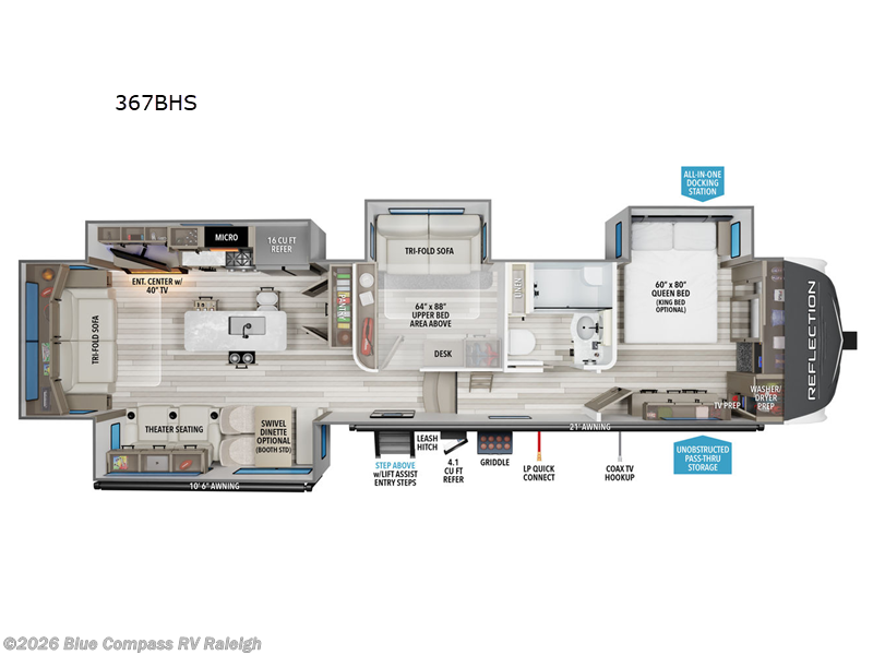 New 2026  Grand Design Reflection 367BHS by Grand Design from Blue Compass RV Raleigh in Raleigh, NC