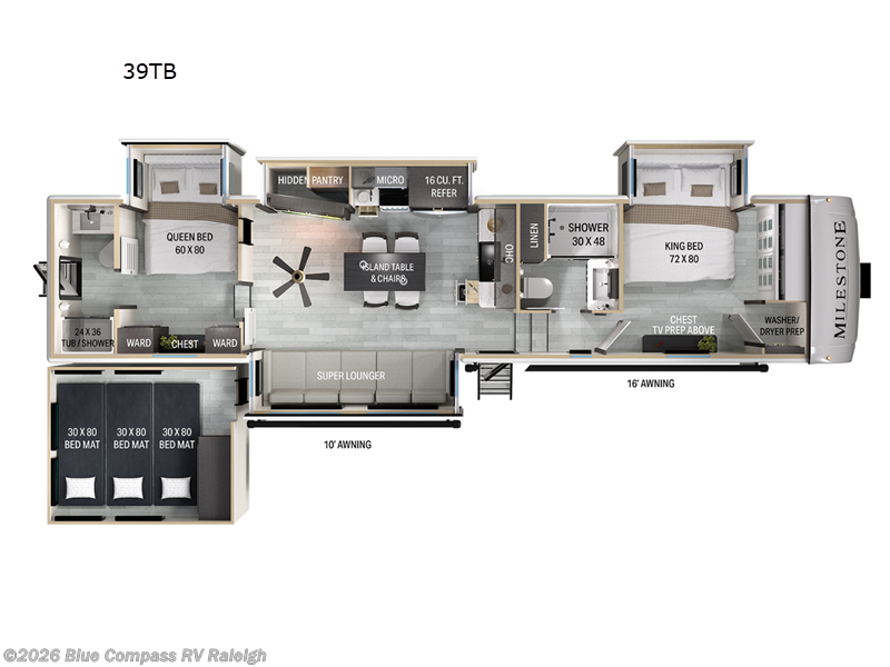 New 2026 Heartland Milestone 39TB available in Raleigh, North Carolina
