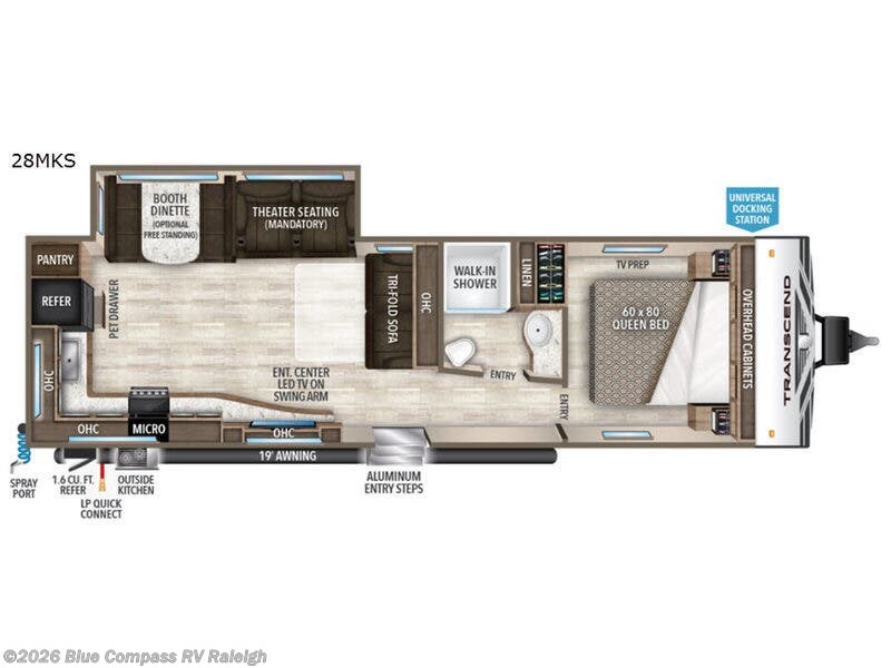Used 2019 Grand Design Transcend 28MKS available in Raleigh, North Carolina