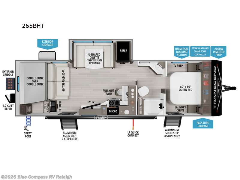 Used 2025 Grand Design Transcend 265BHT available in Raleigh, North Carolina