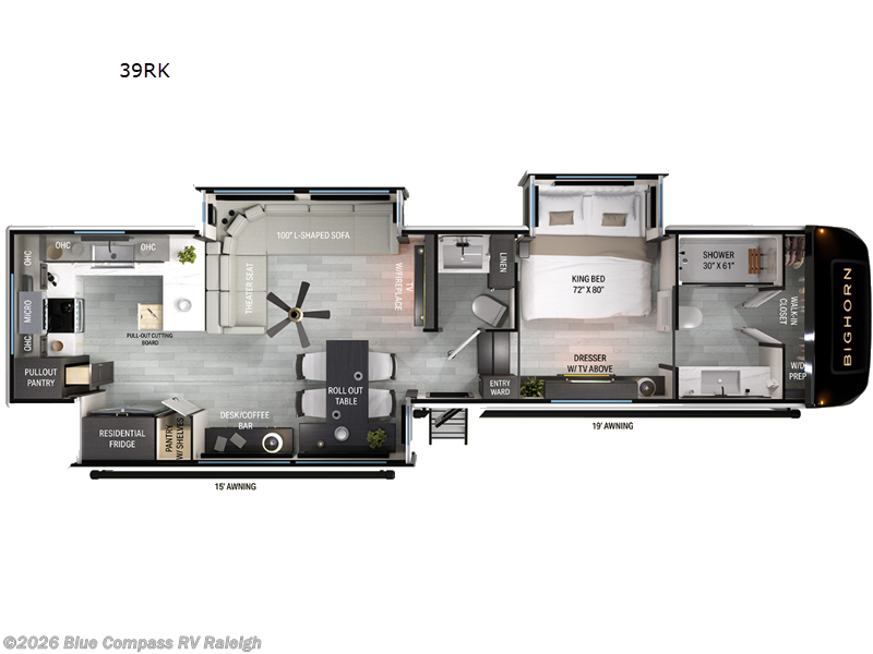New 2027 Heartland Bighorn 39RK available in Raleigh, North Carolina