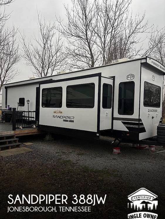 Used 2025 Forest River Sandpiper 388JW available in Jonesborough, Tennessee