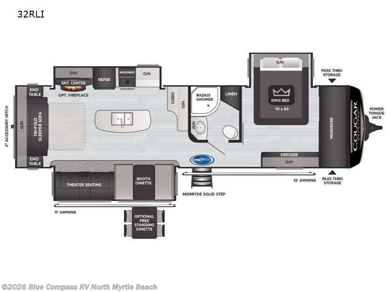 Used 2021  Keystone Cougar Half-Ton 32RLI by Keystone from Blue Compass RV North Myrtle Beach in Longs, SC