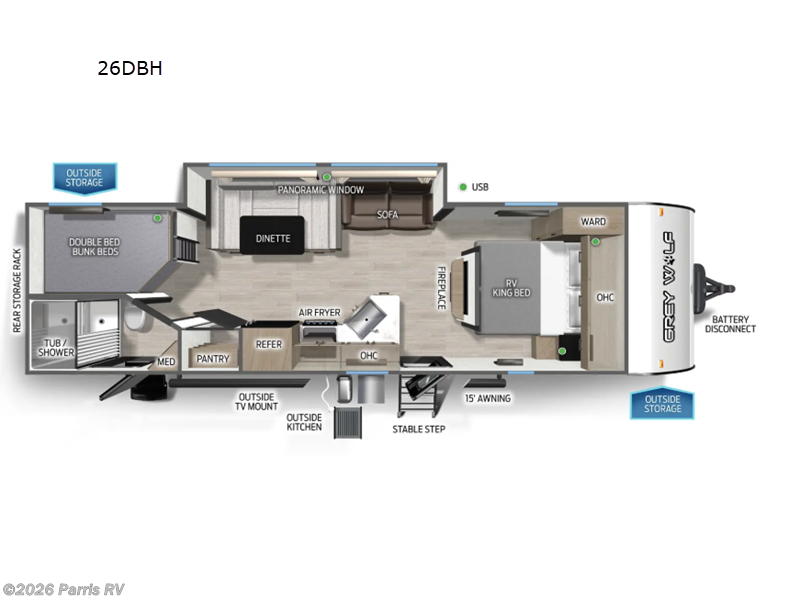 Used 2026 Forest River Cherokee Grey Wolf 26DBH available in Murray, Utah