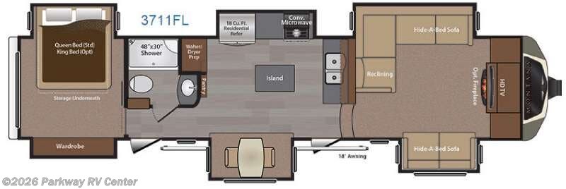 Used 2016 Keystone Montana 3711 FL available in Ringgold, Georgia