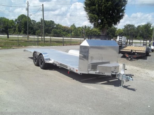 2024 Aluma 8220 h tilt 7x20 25th aluminum trailer car hauler w too available in Byron, GA