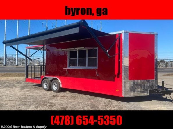 2022 Freedom Trailers 8x24 Concession trailer w awning and sinks AC available in Byron, GA
