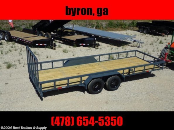 2022 GPS Trailers 82X20 10K Wood Deck utility equipment atv trailer available in Byron, GA