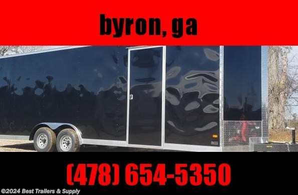 2022 Covered Wagon 8.5x24 10k white Enclosed Carhauler w/ Ramp door available in Byron, GA