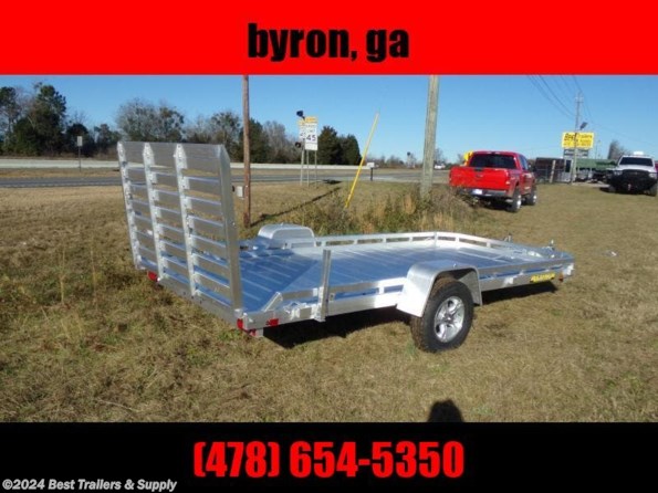 2023 Aluma 7814 S T 14' aluminum trailer atv utv motor cycle available in Byron, GA