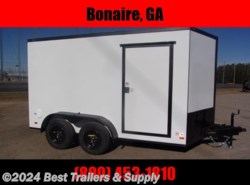 2022 Covered Wagon 7x12 White Blackout tandem axle trailer Electric P