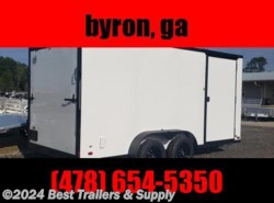 2023 Covered Wagon 7x16 white blackout enclosed trailer w extra wide