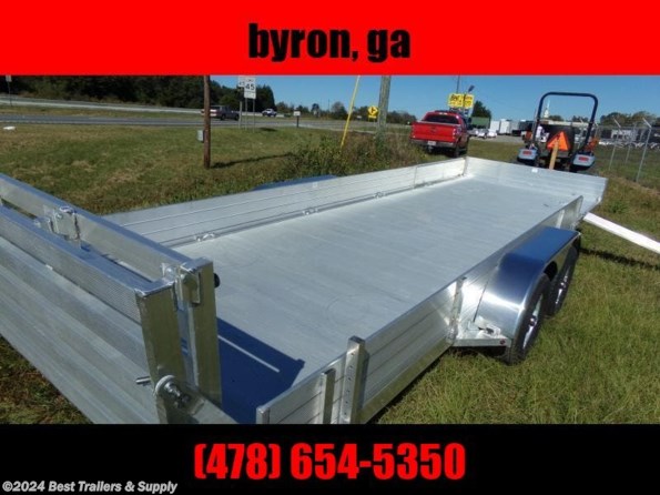 2023 Aluma 8118 BT SR 18ft side load aluminum trailer atv utv available in Byron, GA