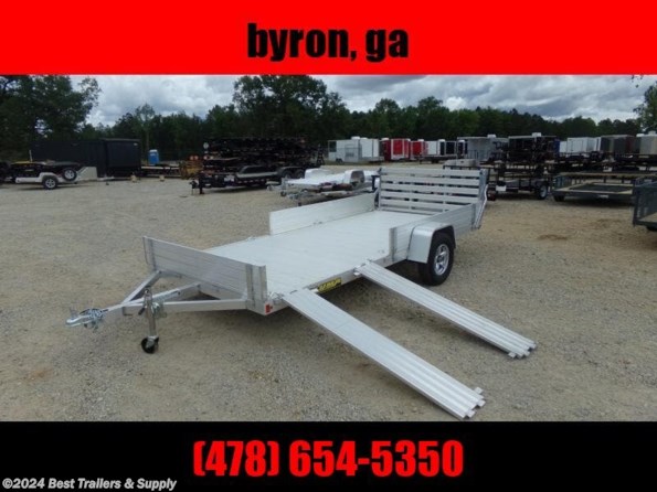 2023 Aluma 8114 BT SRside load aluminum trailer atv utv motor cycl available in Byron, GA