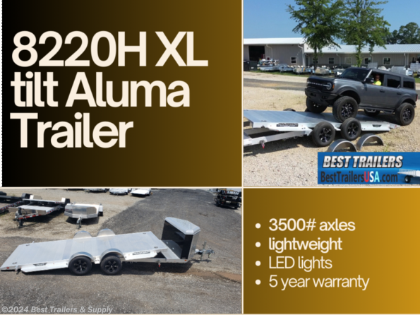 2024 Aluma 7X20 executive series car hauler trailer aluminum available in Byron, GA