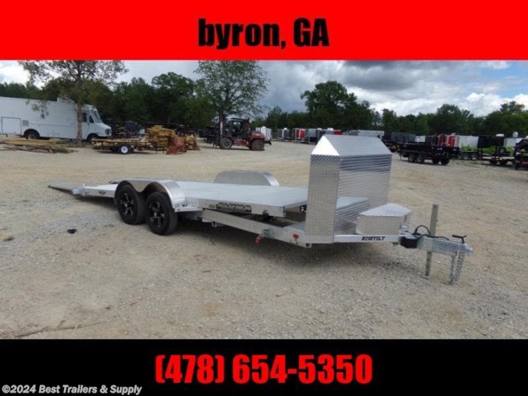 2024 Aluma 8218 Tilt anniversary JT low pro aluminum trailer car hauler available in Byron, GA