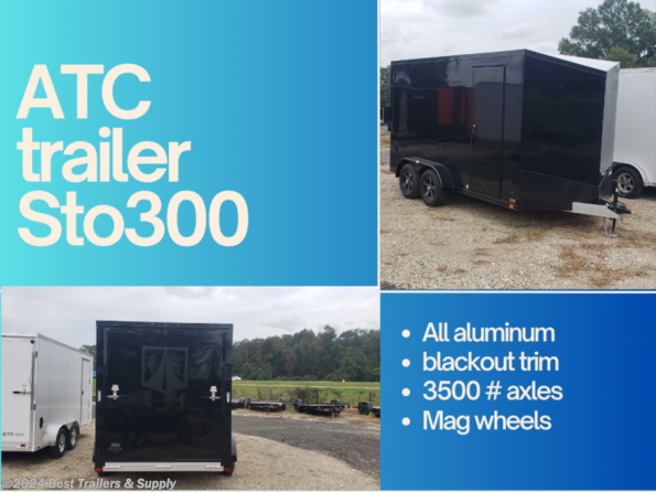 2023 ATC Trailers 7 X 14 ALL aluminum black black cargo motorcycle t available in Byron, GA