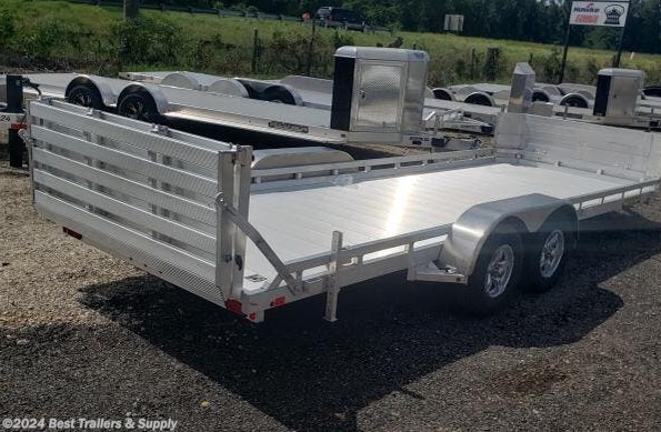 2025 Aluma 7818 18 ft carhauler aluminum trailer atv utv motor cyc available in Byron, GA