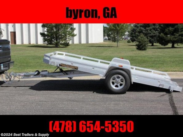 2025 Aluma 7712H Tilt single axle trailer mag wheels available in Byron, GA