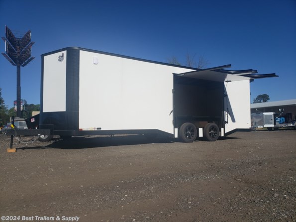 2024 Covered Wagon 8x24 10k white Enclosed Carhauler trailer w ultima available in Byron, GA